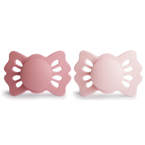 
                  
                    FRIGG Lucky Symmetrical Silicone Baby Pacifier | 2-Pack | 0-6 Months (Blush/Cedar)
                  
                